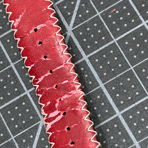 Nine & Company Womens Square Watch Red Whipstitch Strap 9C/5070 Y121E - Picture 8 of 10